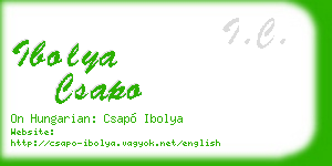 ibolya csapo business card